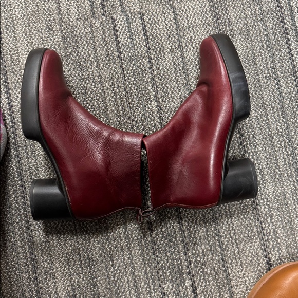 Ecco Womens Shape Sculpted Motion 35 Platform Leather Boots US 9/9.5 EU 40 Red - Picture 4 of 4